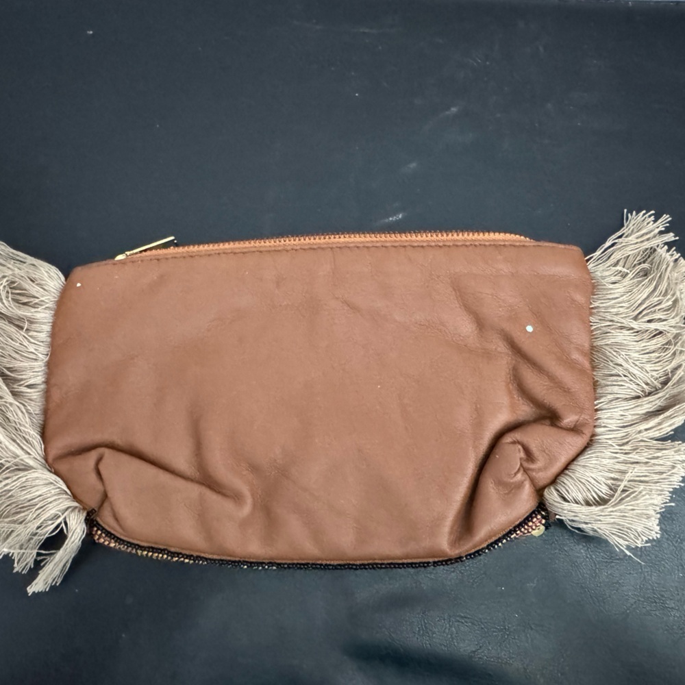 Shiraleah by Anthropologie Beaded Fringe Boho Sequins Glam Clutch- Size 10 x 6 - Picture 3 of 9